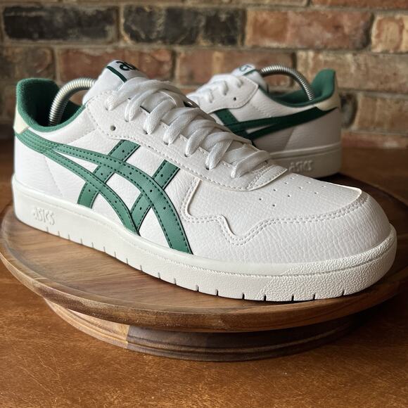 Asics Japan S Athletic Leather Shoes Sneakers Low White Jasper Green Men's 10.5 - Picture 7 of 16